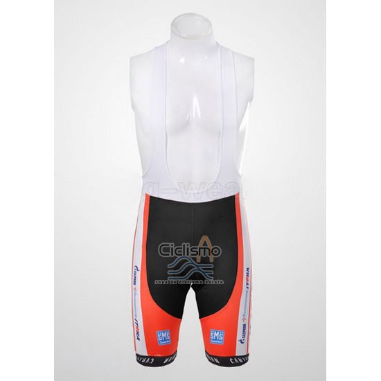 Katusha Ropa Ciclismo Culotte Corto 2012 Mangas Cortas Blanco y Naranja